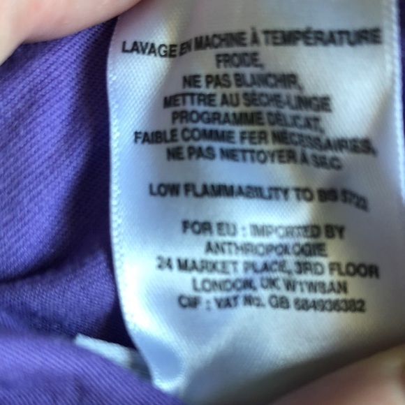 🧡 XS 🧡 NWT Anthro Top Light Layer Turtleneck Purple Long Sleeve - Picture 5 of 5